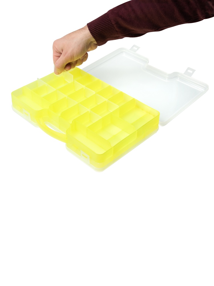 Кейс КД-1 двухсторонний с ручкой Желтый (290*210*60) Три Кита