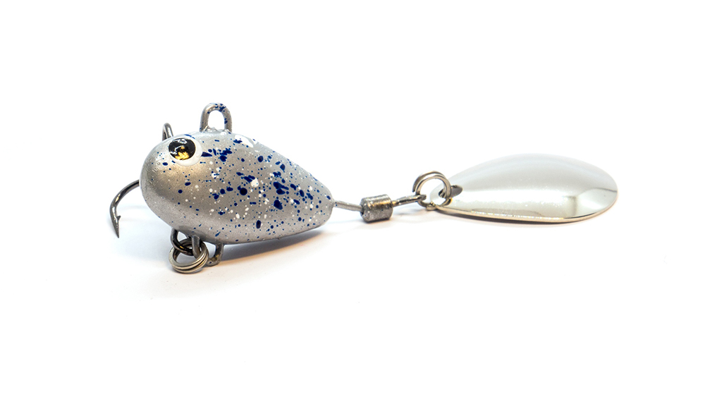 Тейл-спиннер UF Studio Hurricane 21гр. 30мм. кр. тройник №6, цв. Silver