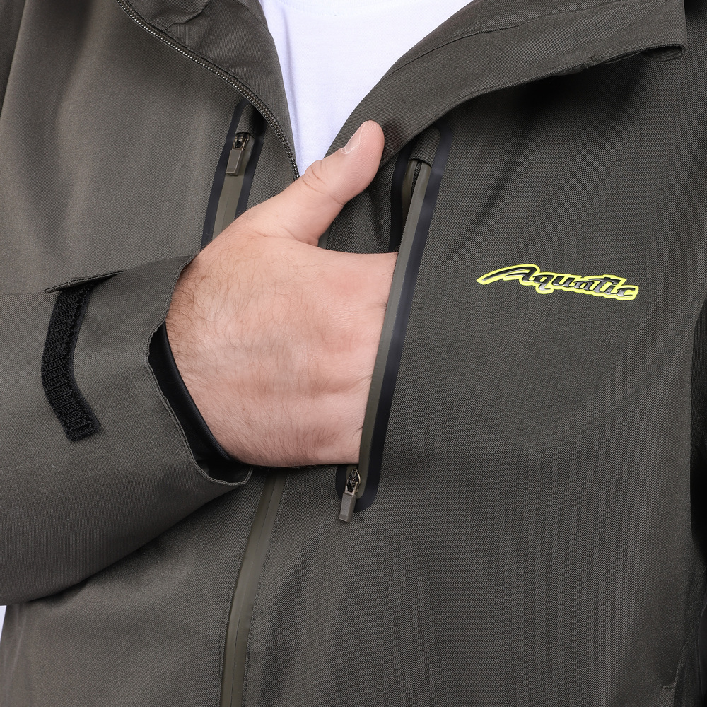 Куртка Aquatic КД-03 от дождя (мембрана 15000/15000) цвет: хаки, размер L