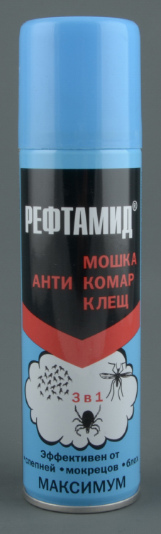 Реппелент Рефтамид Максимум 147 мл 3 в 1 мошка,комар,клещ (темно-синий)