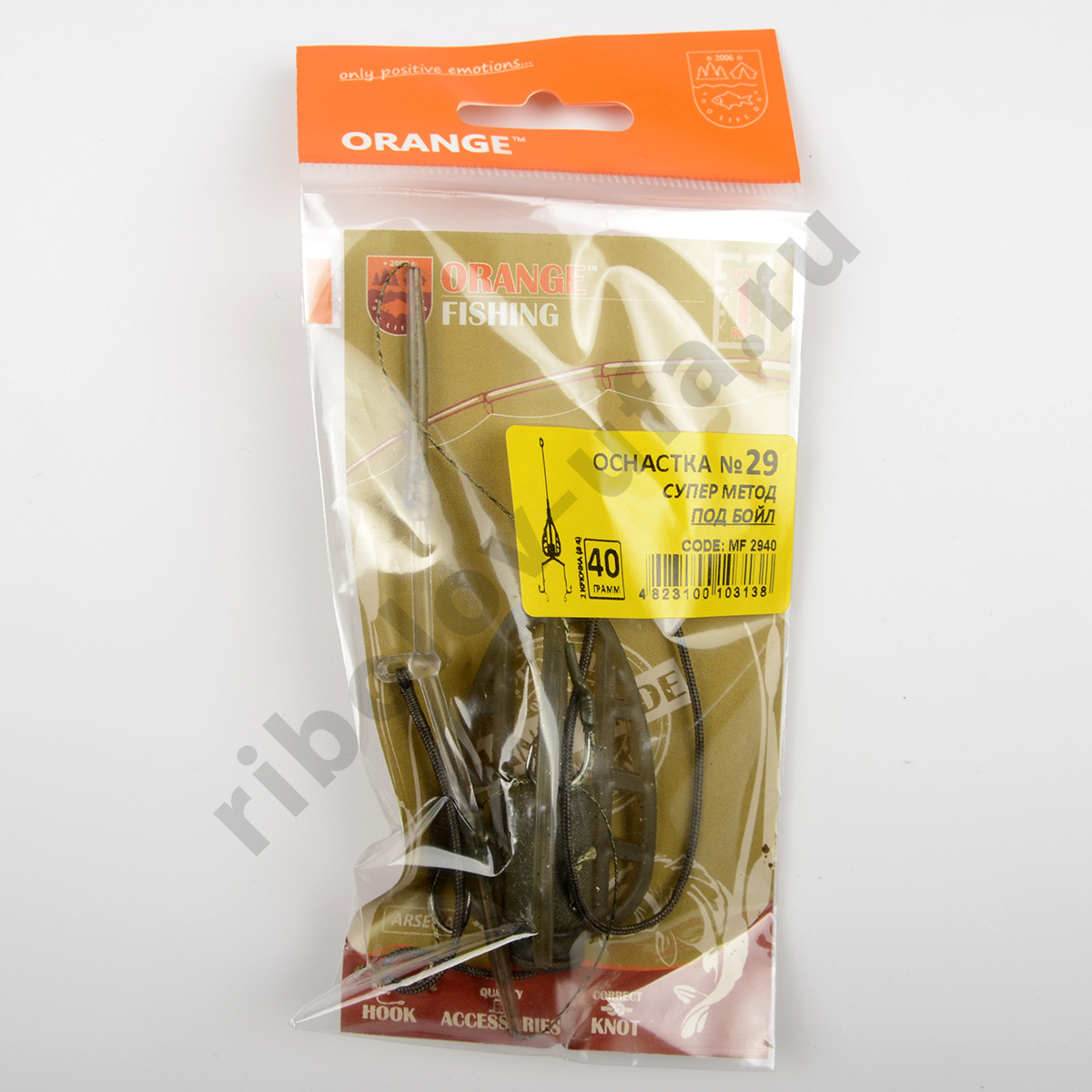 Монтаж карповый Orange #29 Method Feeder Leadcore, для бойла 40гр
