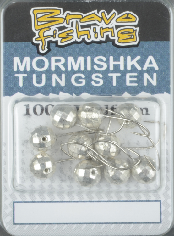 Мормышка вольфрам Bravo Fishing Шар с отверстием мелкая грань 6.0 мм 1.8 гр Sil