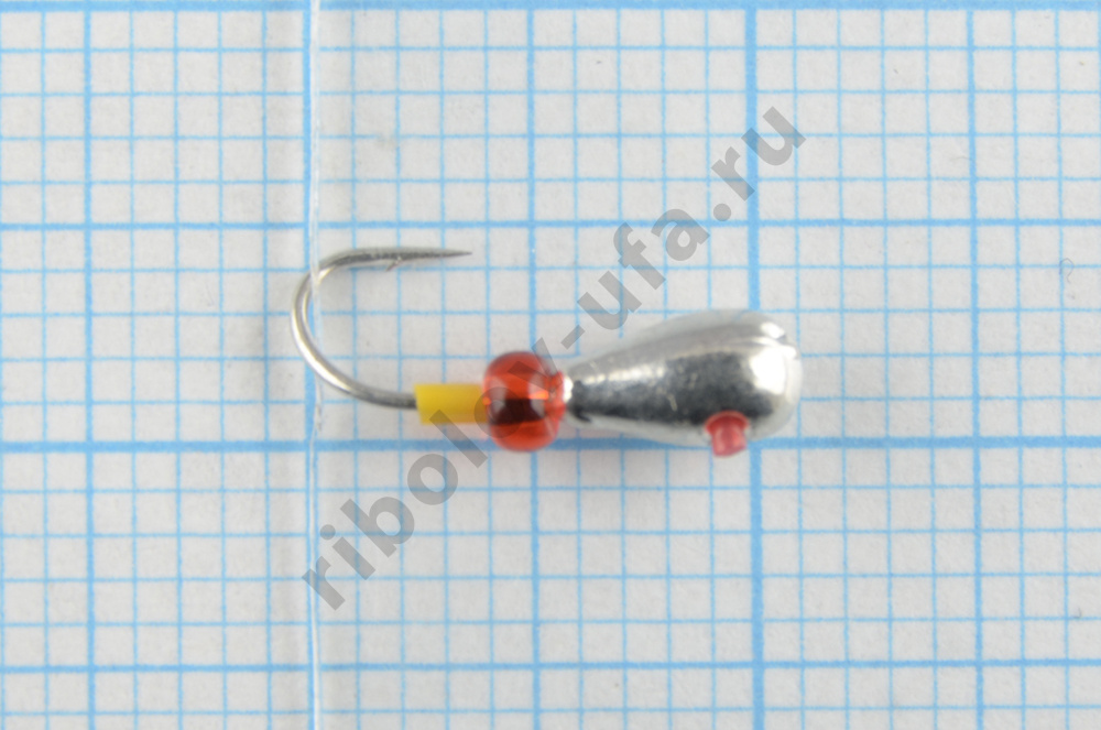 Мормышка вольфрам Bravo Fishing Эребус с отверстием с кембриком 3.0 мм 0,45 гр. Sil