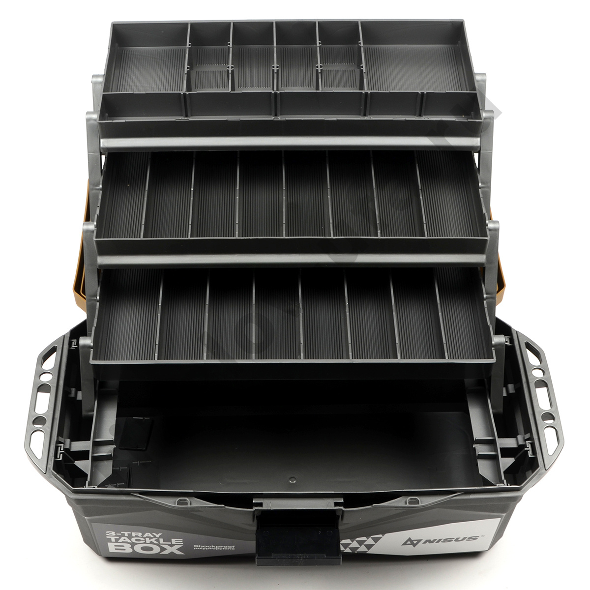 Ящик рыболовный Nisus Tackle Box 3-х полочный, цв. золотой