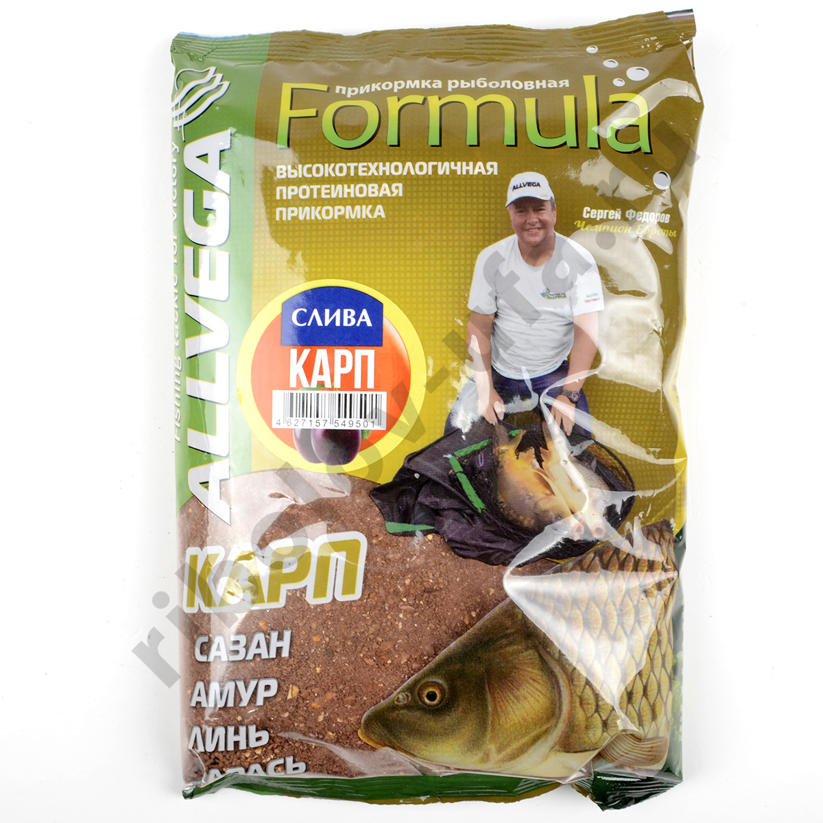 Прикормка Allvega Formula Carp Plum 0,9кг (карп, слива)