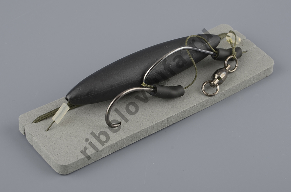 Оснастка готовая сомовая Flagman Cat Fish Rig Two Single Hook&Float 8/0 FCFR001