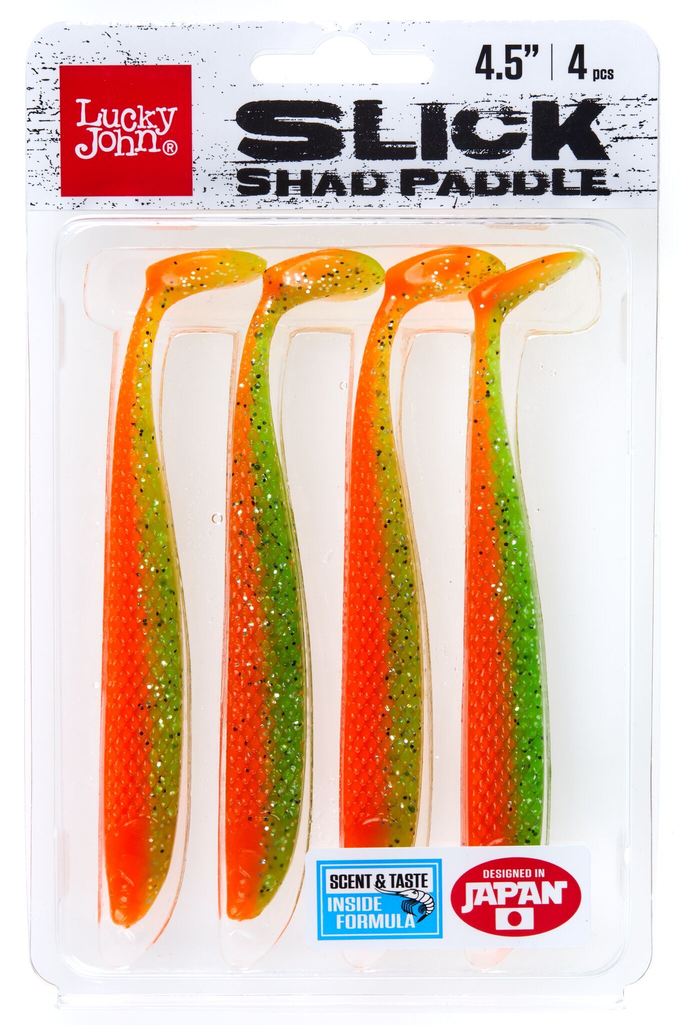 Силиконовая приманка Lucky John 3D Series Slick Shad Paddle 4.5in 11,4см / Z12