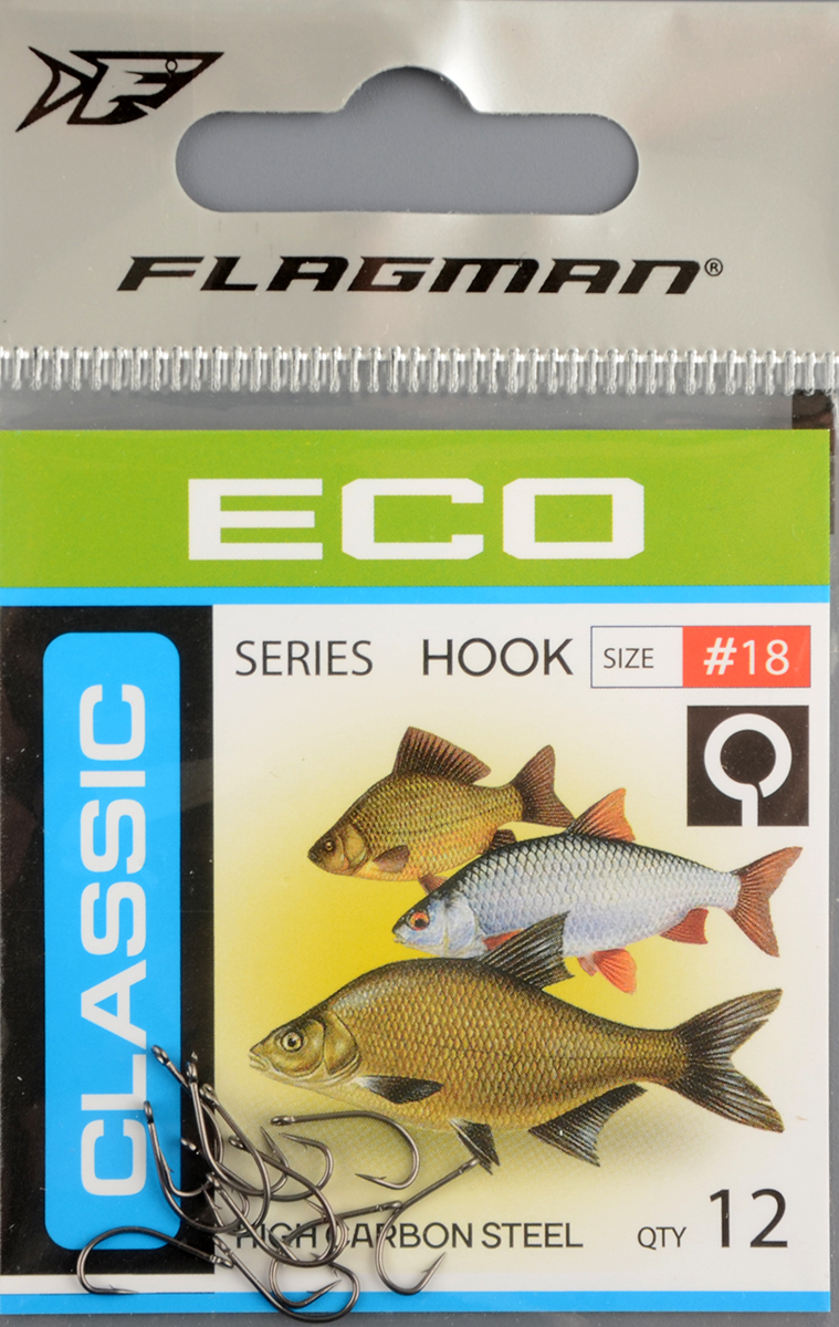 Одинарные крючки Flagman Classic 3 №18 (12шт/уп)