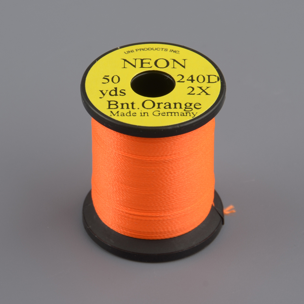 Монтажная нить Uni Neon супер-яркая 1/0 2x Burnt Orange 50y