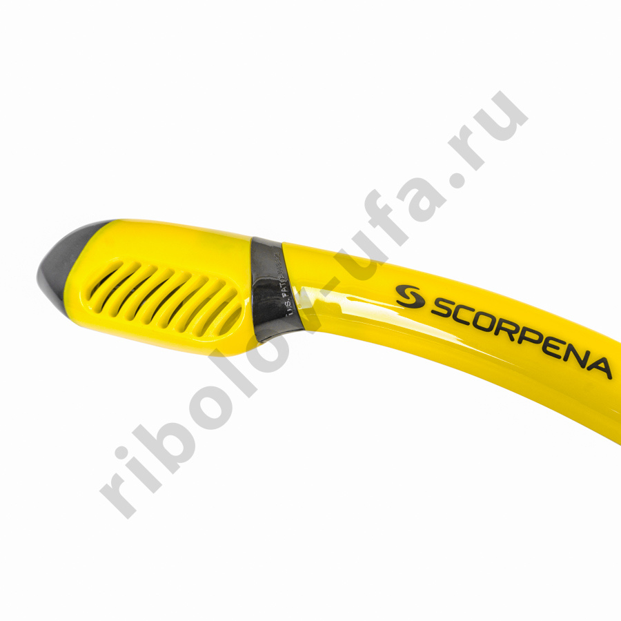 Трубка Scorpena N2 с двумя клапанами, желтая
