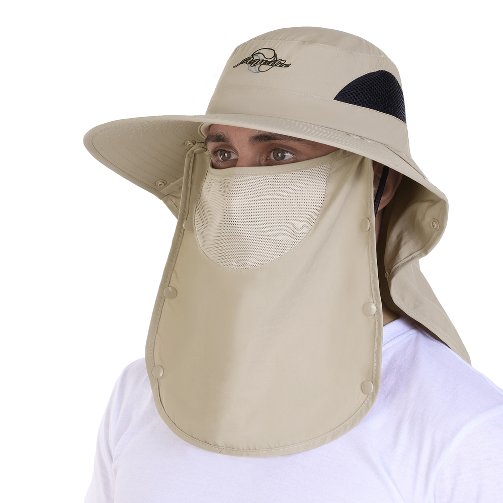Панама Aquatic с защитой лица и шеи КА-16Б (цвет: бежевый; UPF50+)