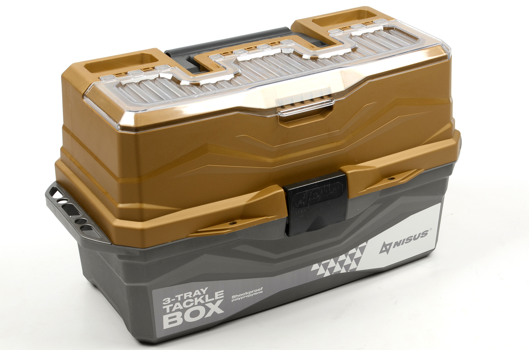 Ящик рыболовный Nisus Tackle Box 3-х полочный, цв. золотой