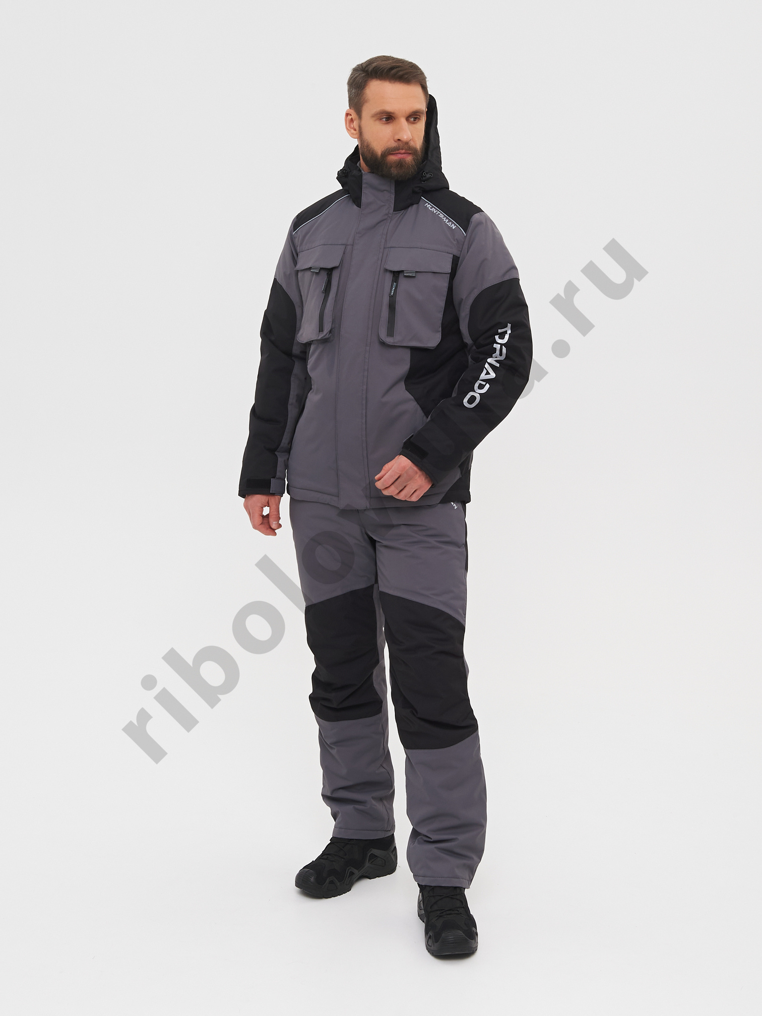 Костюм демисезонный Huntsman Торнадо (до -15 С) цв. Серый, тк. Breathable р. 52-54 рост 170-176
