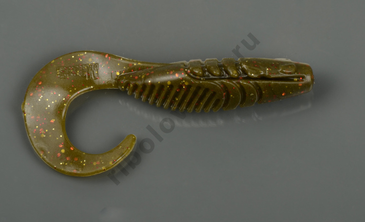 Силиконовая приманка Manns Rumba цв. 107 бело-болотный с блестками (уп.15шт)