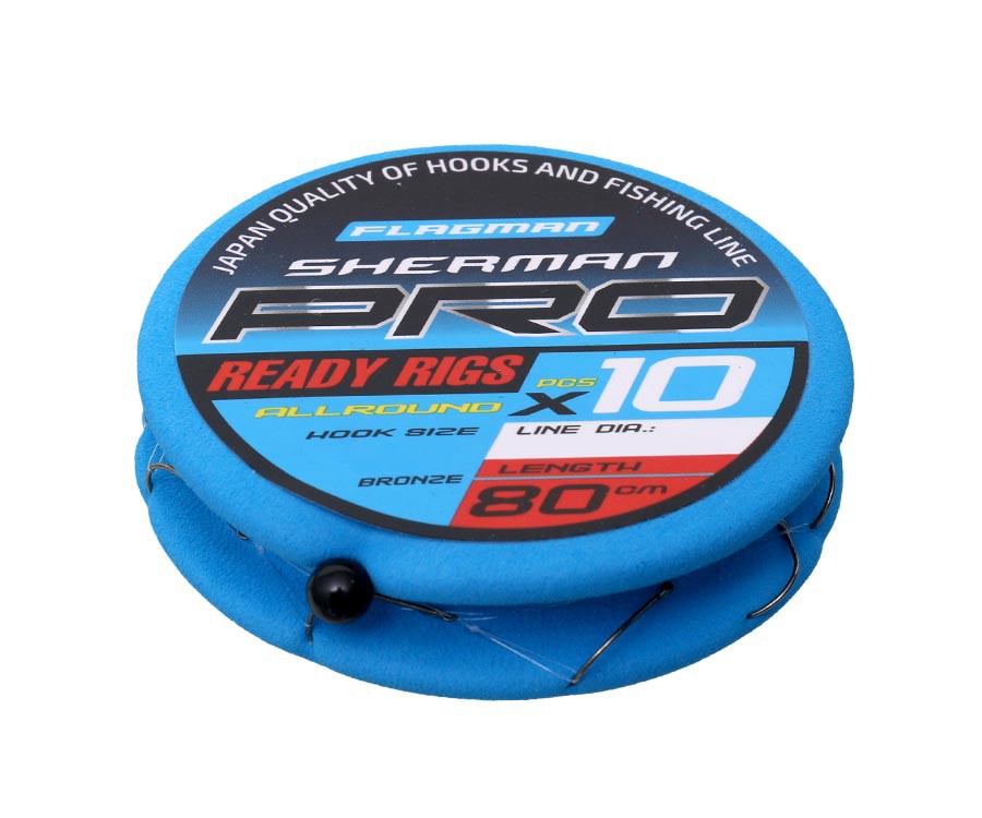 Поводок Flagman Sherman Pro Allround Ready Rigs №10 d0.148мм 80см