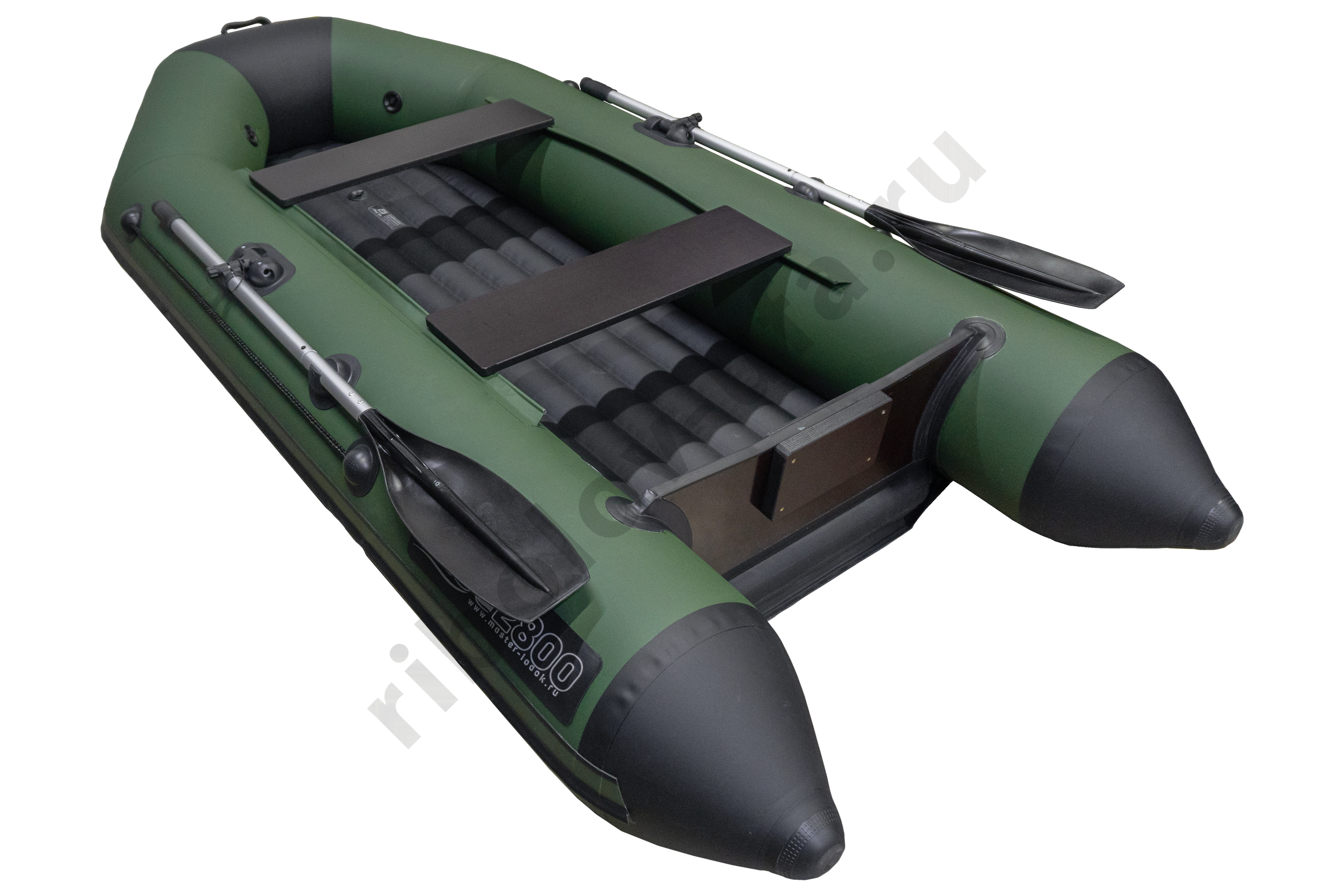 Лодка Аква 2800 НДНД зеленый/черный