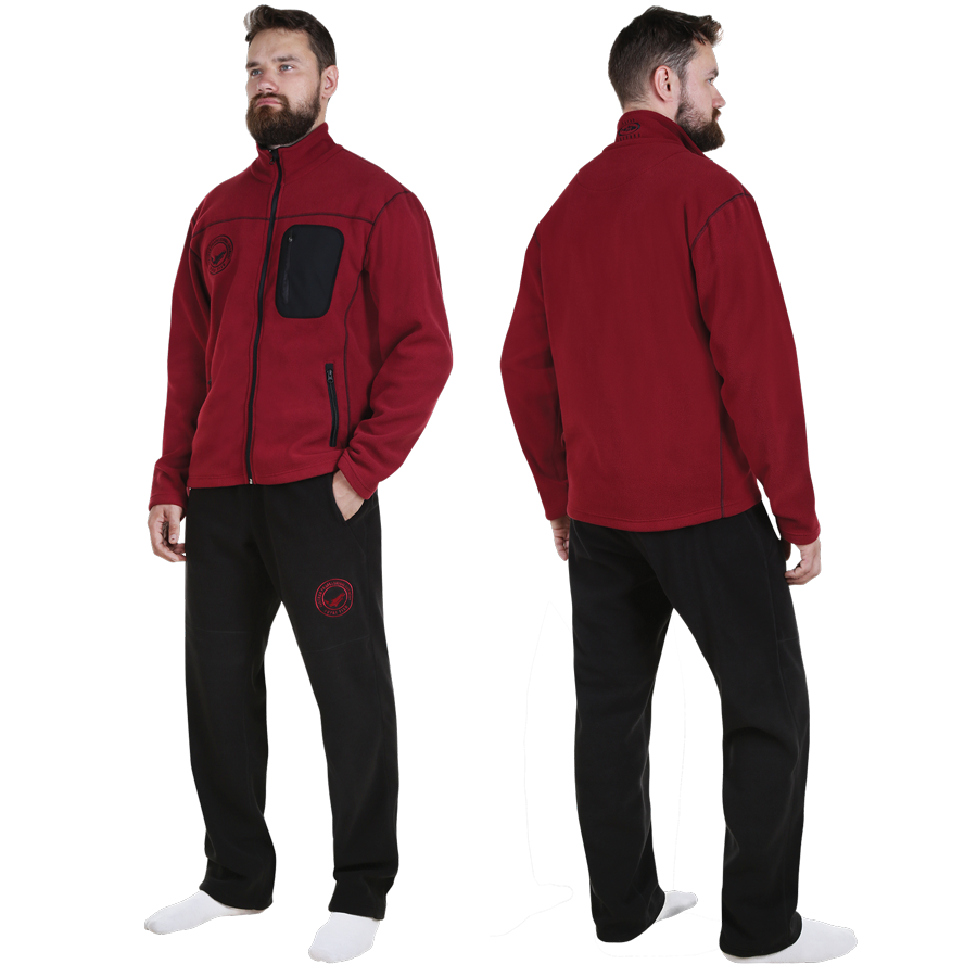 Флисовый комплект Alaskan Royal Fish (куртка+брюки) цв. бордовый, р. XS