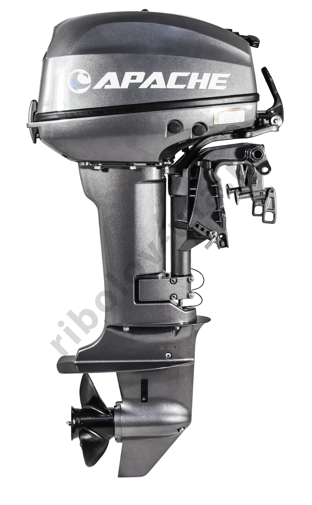 Лодочный мотор 2-х тактный Apache T 9.9 BS с баком 24 л + винт 11 шага