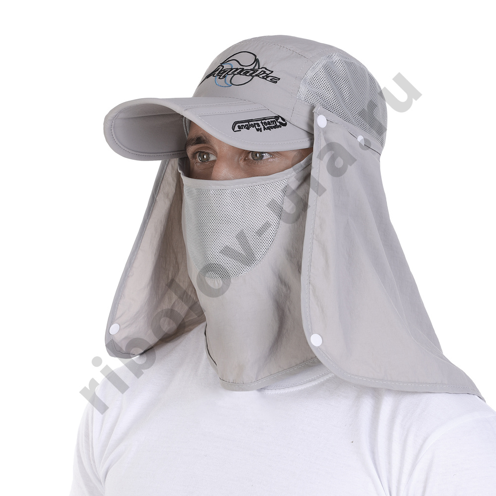 Кепка Aquatic KA-15СС складная с защитой лица и шеи цв.св-серый