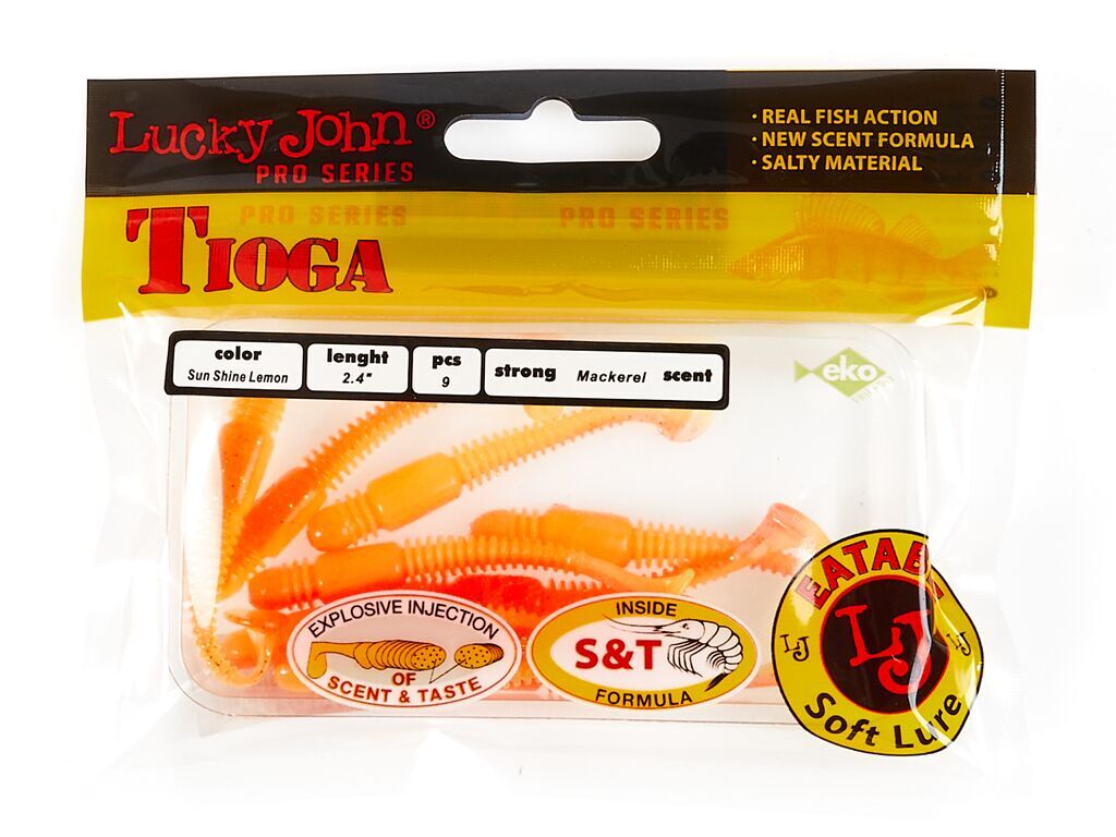 Силиконовая приманка Lucky John Pro Series Tioga 2.4in 6.1см /T54 (9 шт/уп)