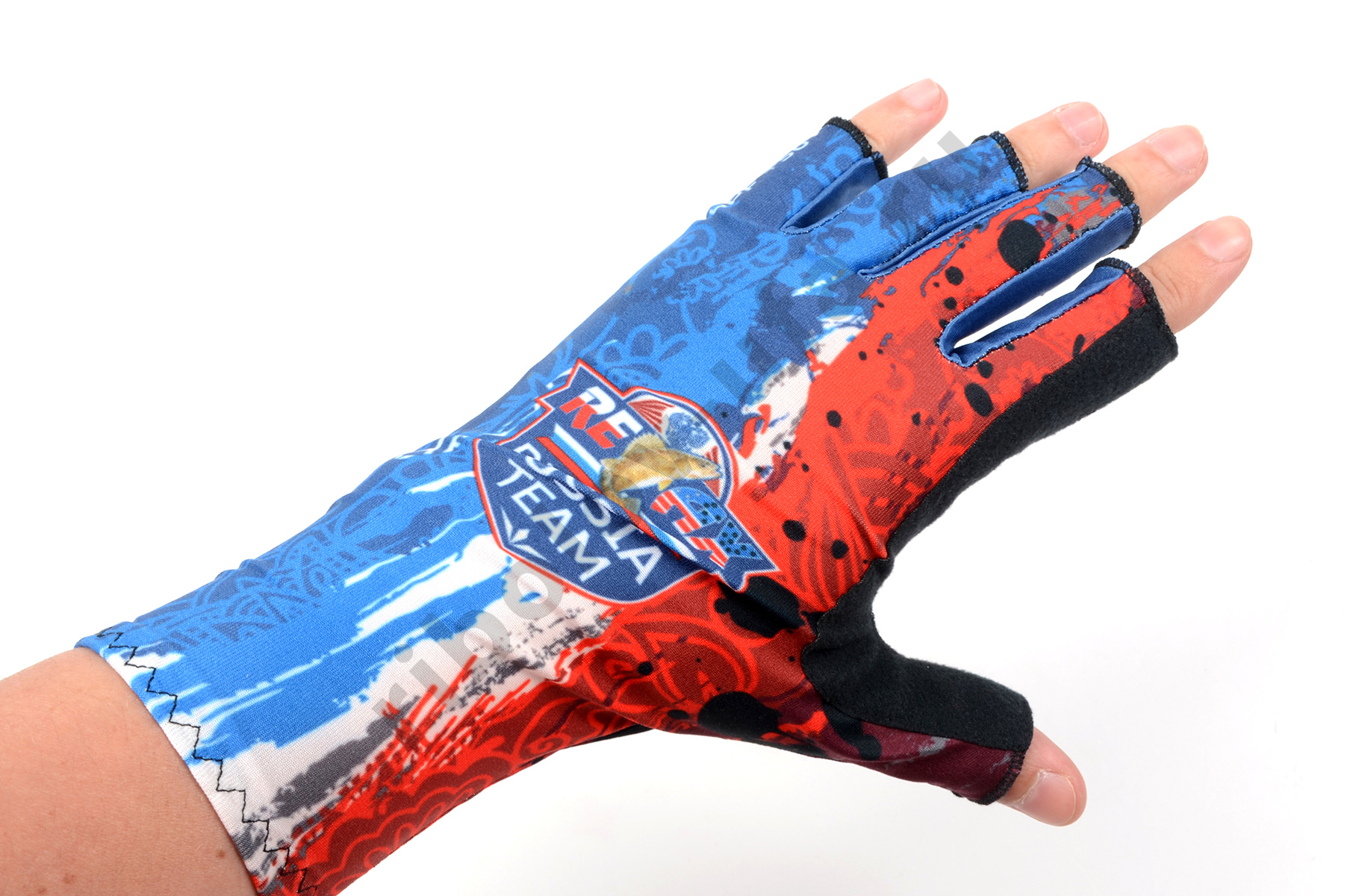 Перчатки спиннингиста Relax триколор р. L