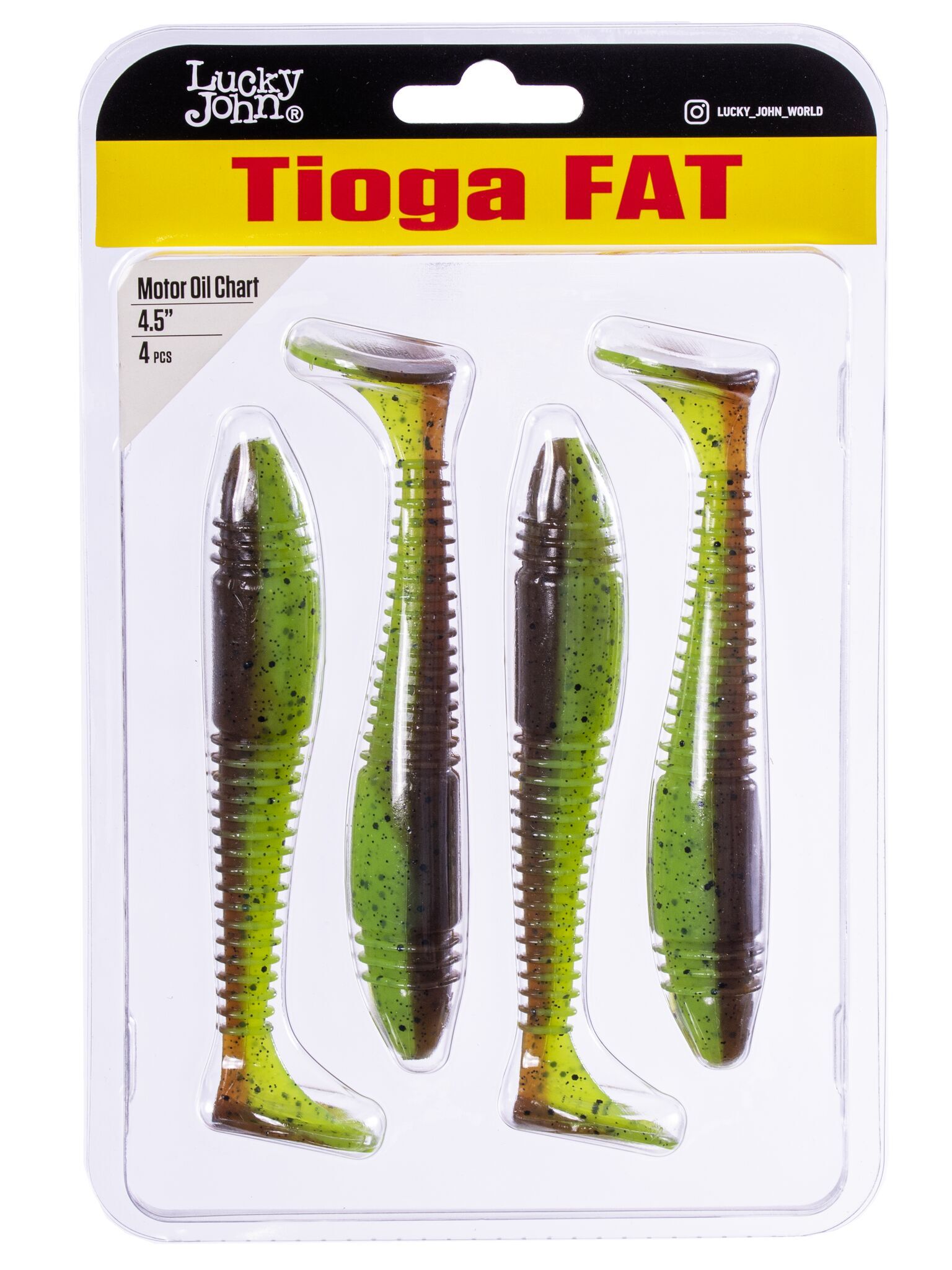 Силиконовая приманка Lucky John Pro Series Tioga Fat 4.5in 11.4см /Z15 (4 шт/уп)