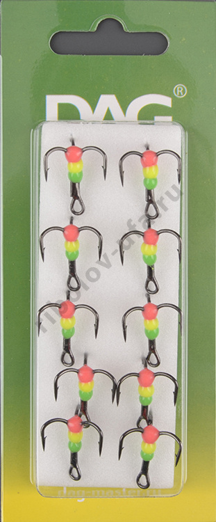 Тройник Dag Master Капля Светофор с кр.Mustad №6 