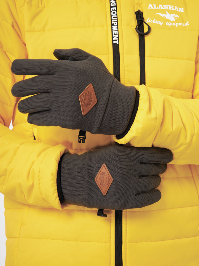 Перчатки Alaskan с флис. подклад., серые р.М  (AG18508M)