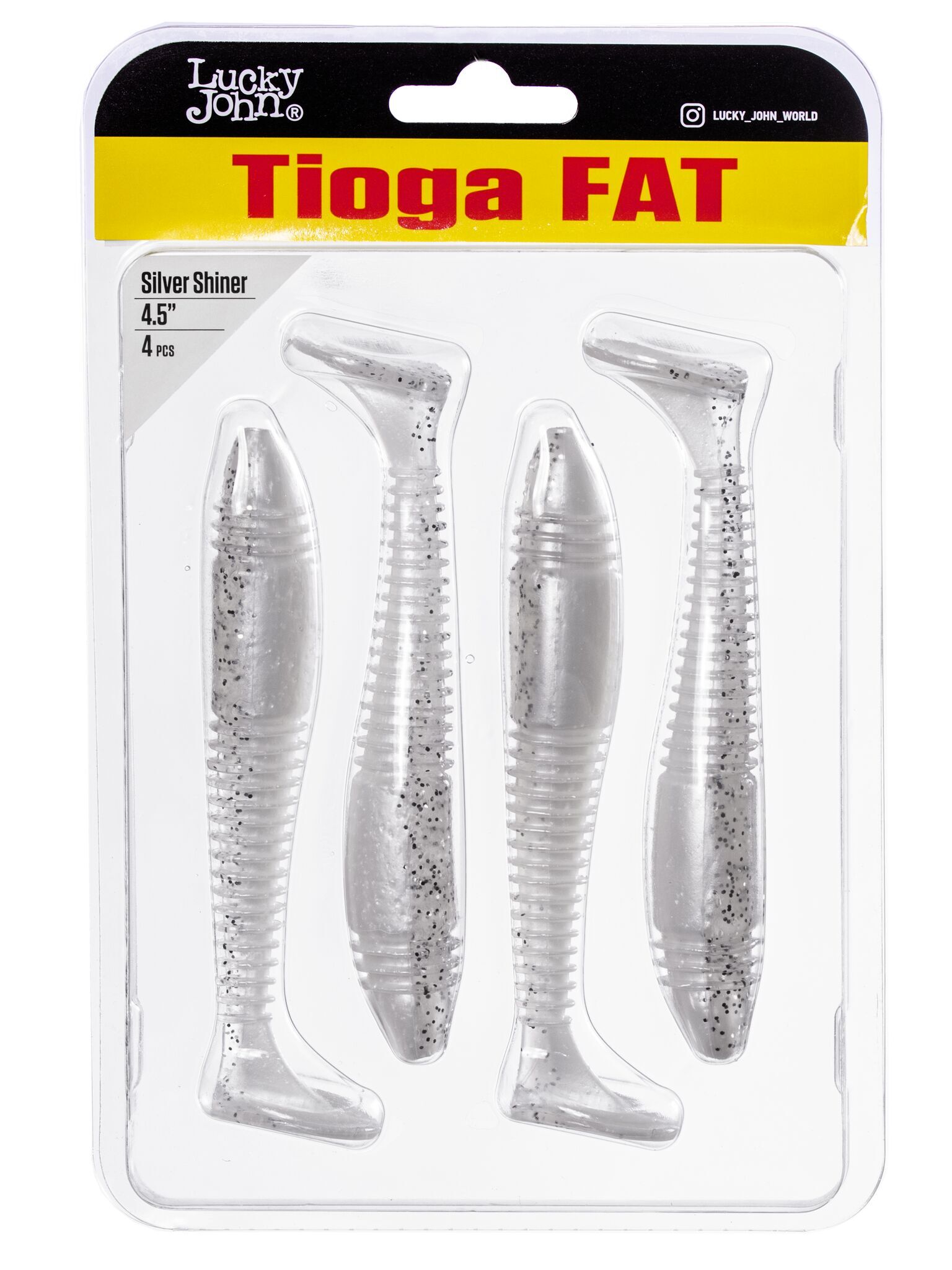 Силиконовая приманка Lucky John Pro Series Tioga Fat 4.5in 11.4см /Z02 (4 шт/уп)