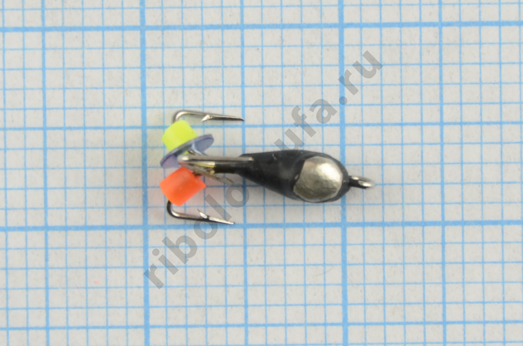 Мормышка Wormix точеная вольфрамовая Черт d=2,5 короткий с серебряной коронкой арт. 1422