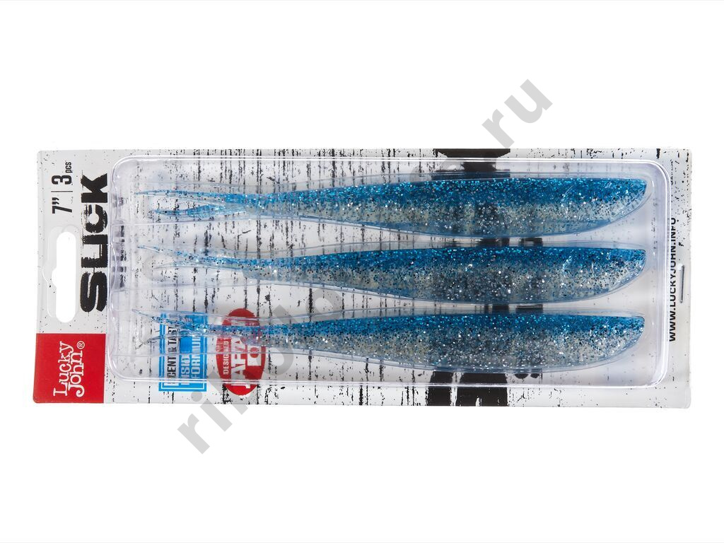 Силиконовая приманка Lucky John 3D Slick Shad-V 7.0in 17,8см /004