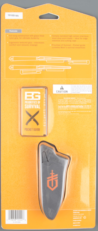 Нож Gerber Bear Grylls Compact Fixed Blade, Black, FE, блистер 1910514A