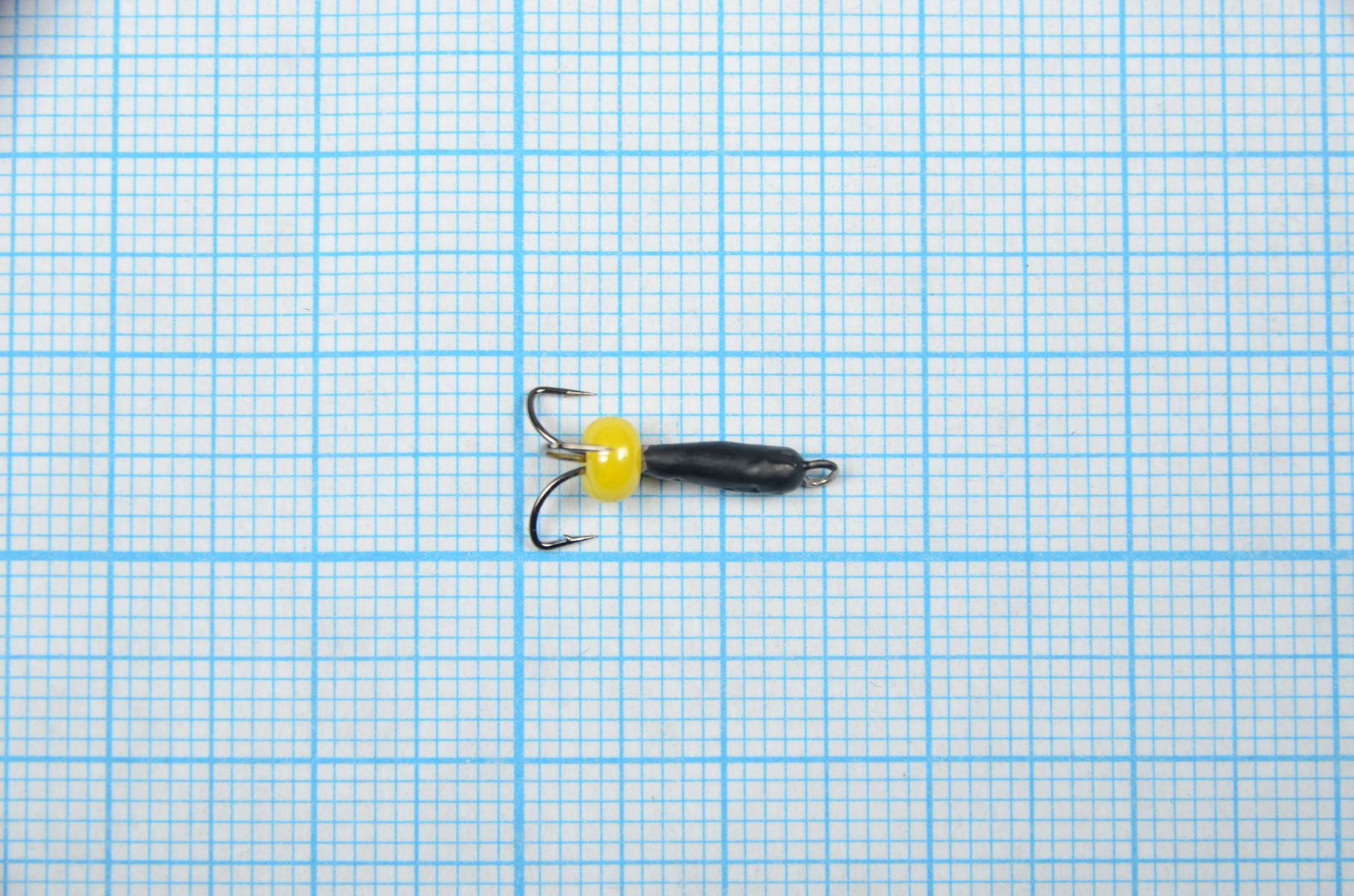 Мормышка Владимирский вольфрам Чертик с ушком без коронки желтый бисер 2,5мм 0,5гр 