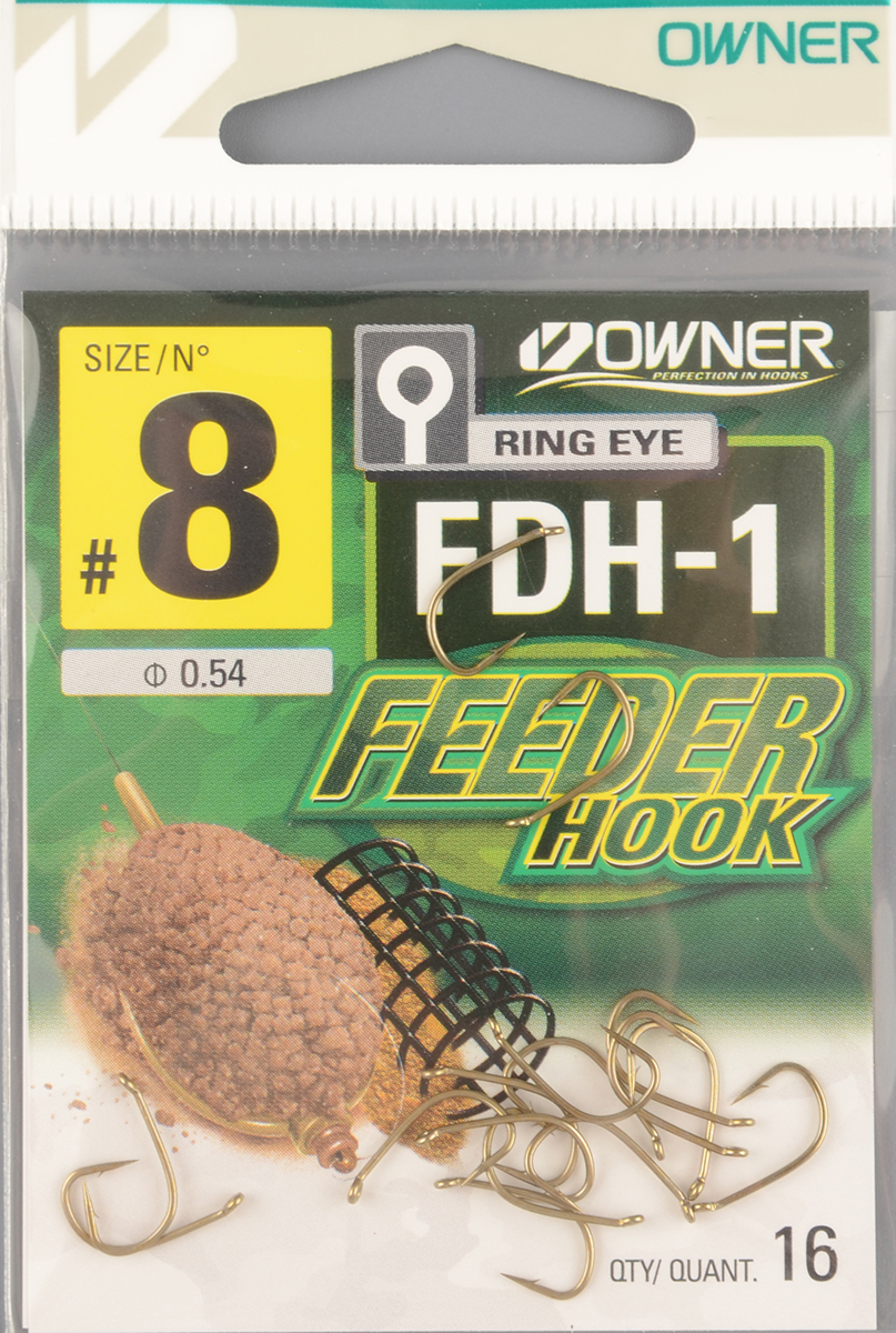 Одинарные крючки Owner 56941-08 Feeder Hook FDH-1