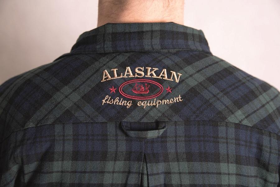 Рубашка Alaskan с мех. подкл. синяя клетка р. XXL