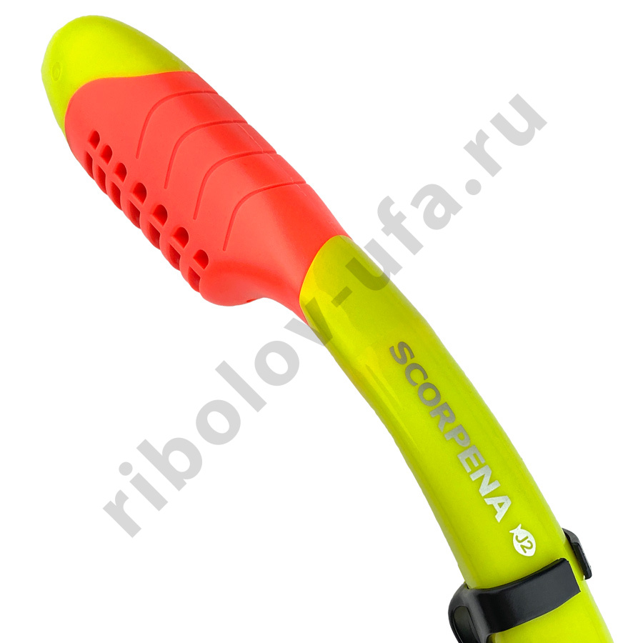 Трубка Scorpena J2 с двумя клапанами, желтая