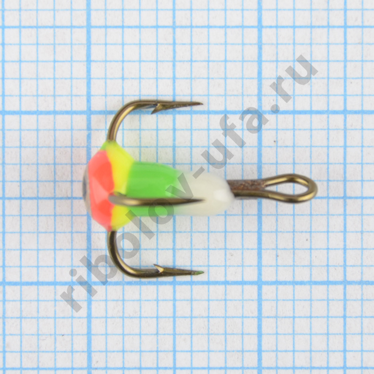 Тройник с 3D каплей Bravo Fishing №12-102P (Mustad)  (10шт/уп)