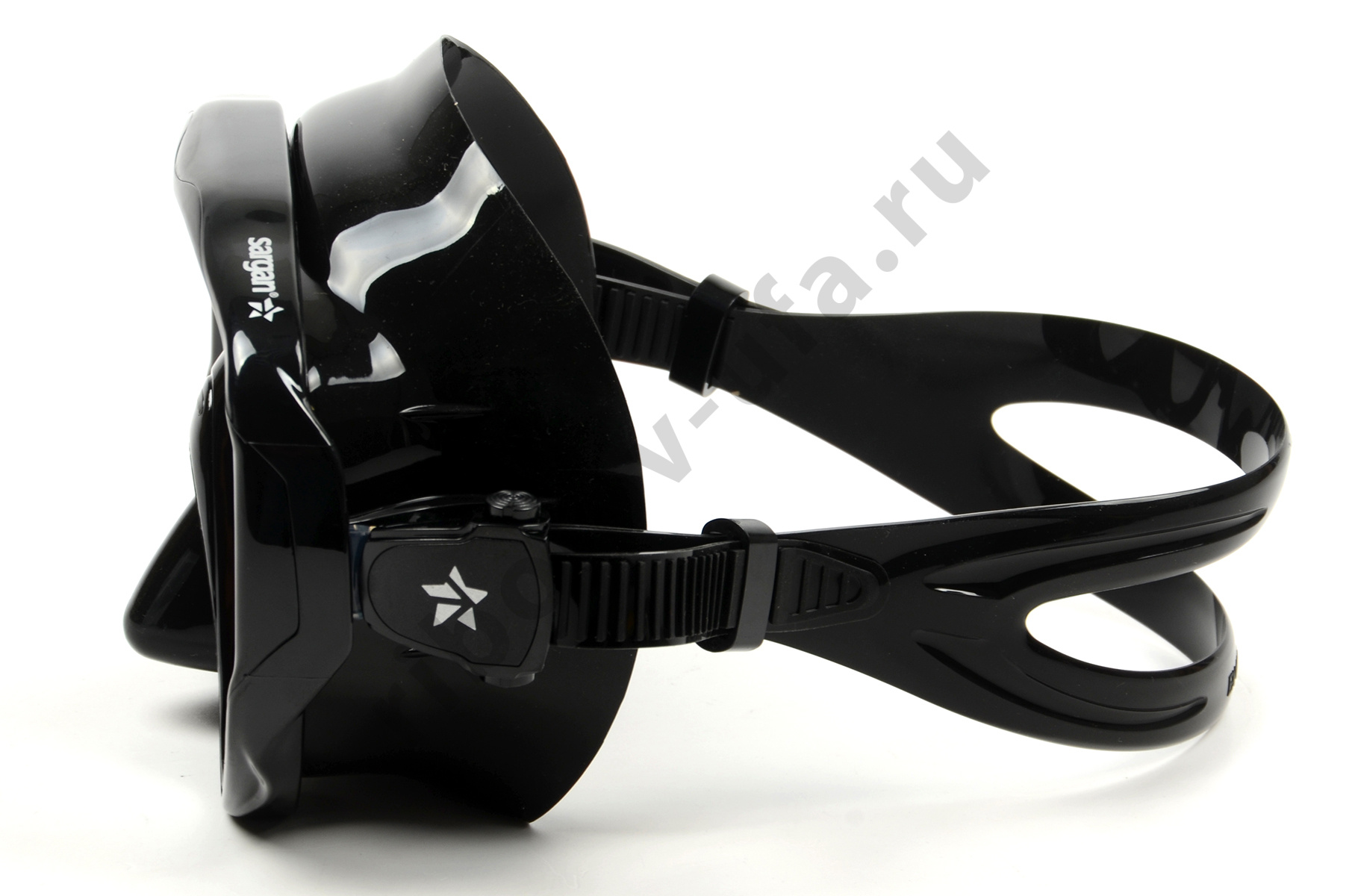 Маска Sargan Окулятор, черный силикон, прозрачные линзы