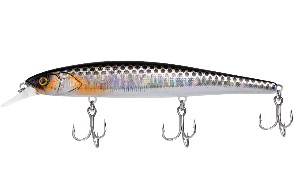 Воблер Jackall Mag Squad дл. 160 мм 33.5гр 0-2м suspend цв.hl silver & black