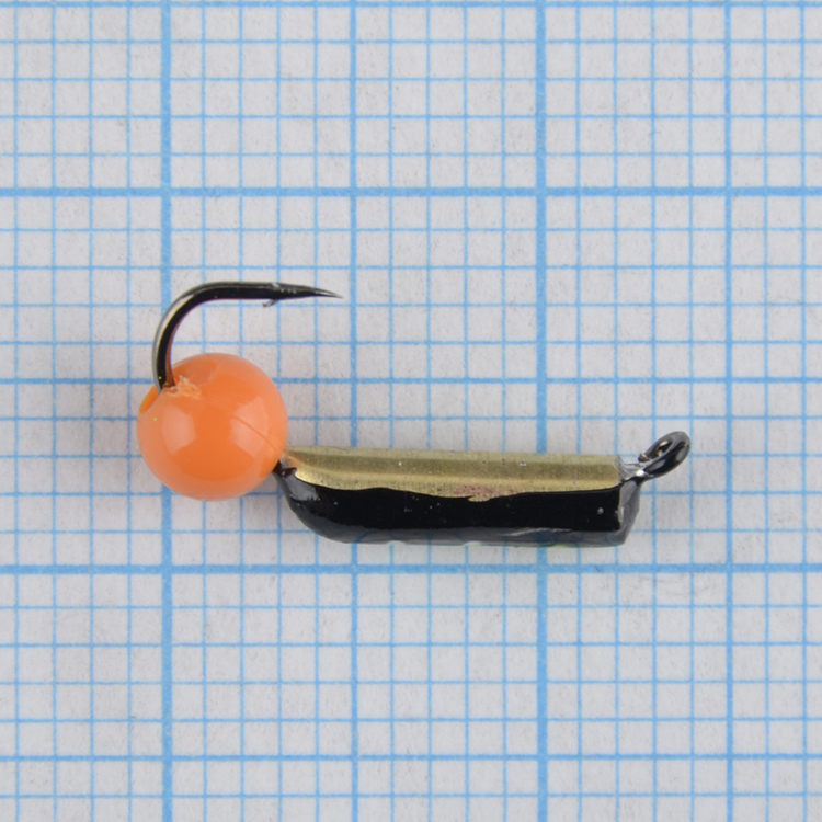 Мормышка вольфрам. Санхар Столбик №5 флуоресцентный шар,2/9.5мм, 0.73гр латунь (10 шт/уп)