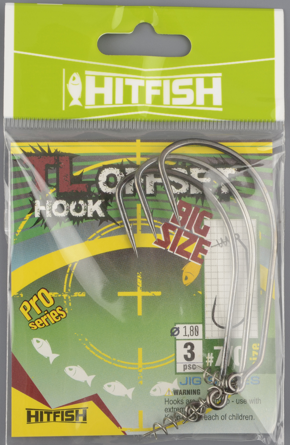 Офсетные крючки Hitfish с креплением TL Offset hook # 7/0 