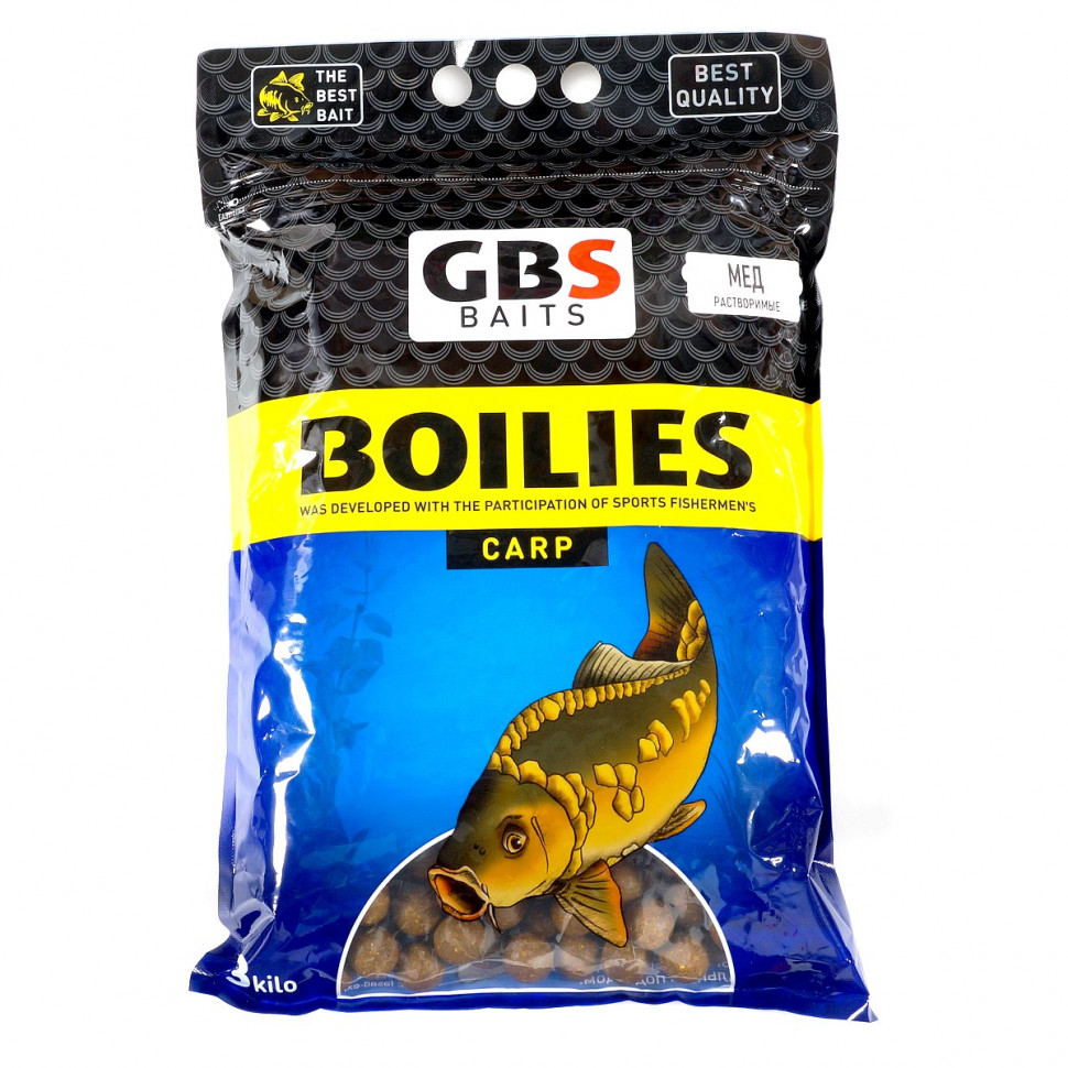 Бойлы GBS пылящие 24 мм 3кг Honey Мёд (пачка)