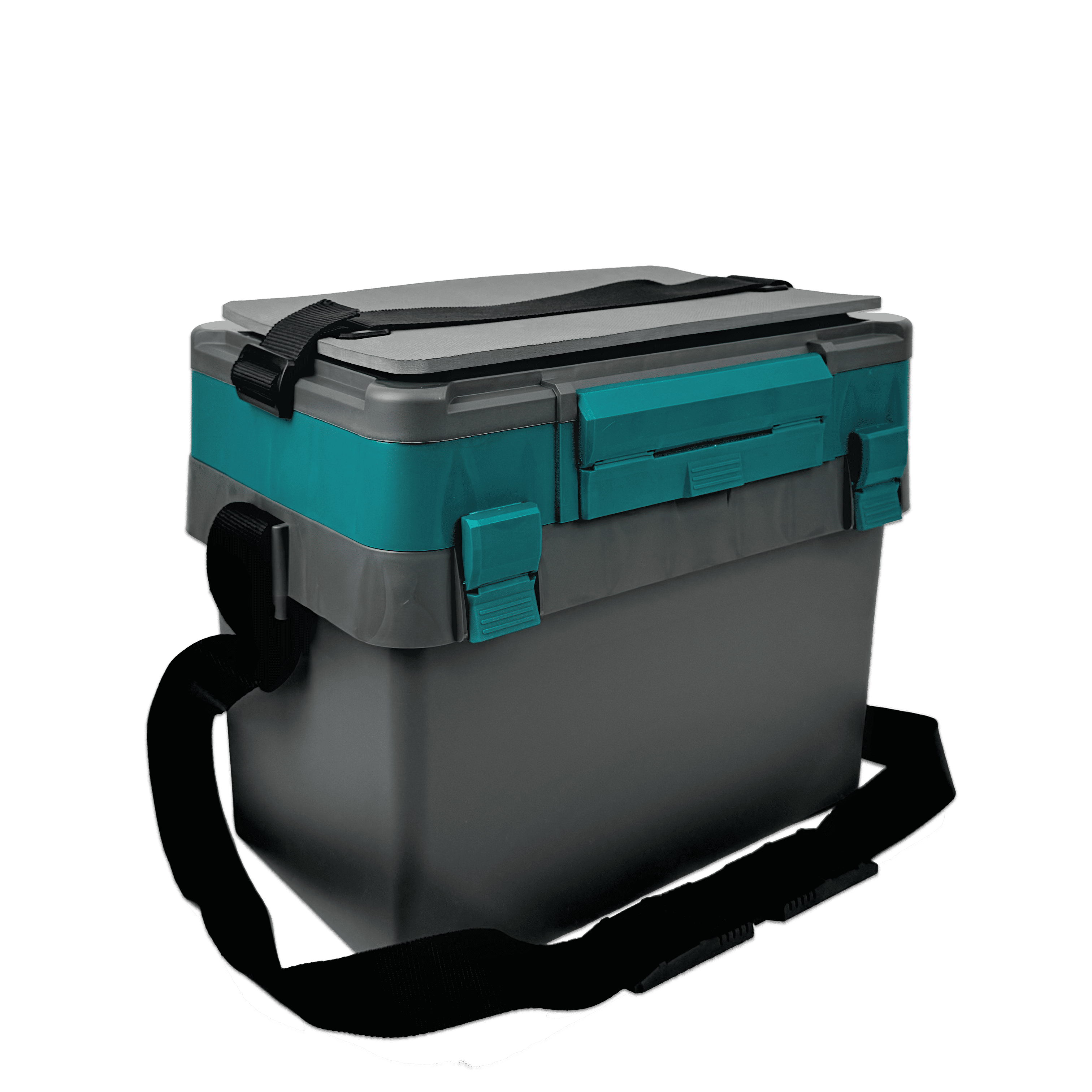 Ящик зимний Fishka Petrov Профи с ремнем цв. бирюза 400*260*325