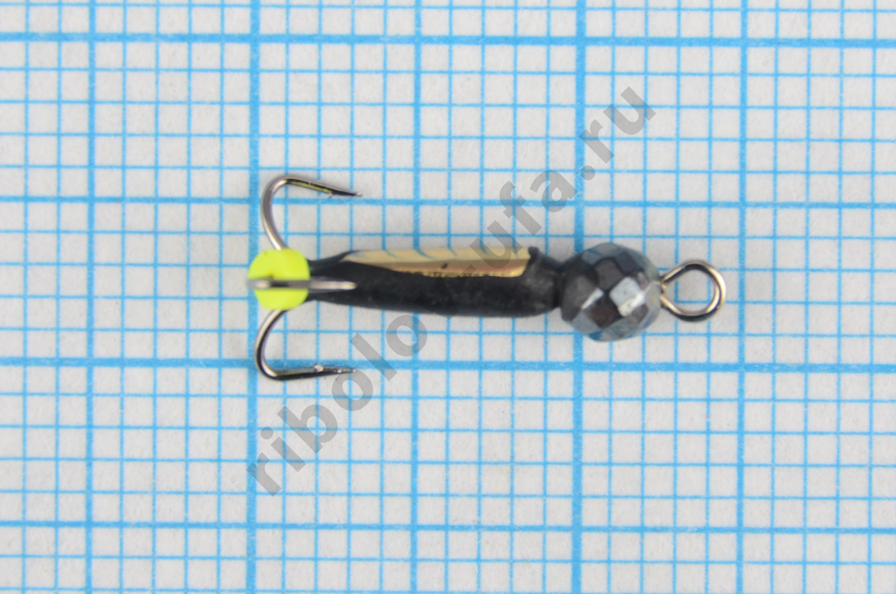 Мормышка Владимирский вольфрам Чертик с кристалом золотая/коронка 2мм 0,4гр