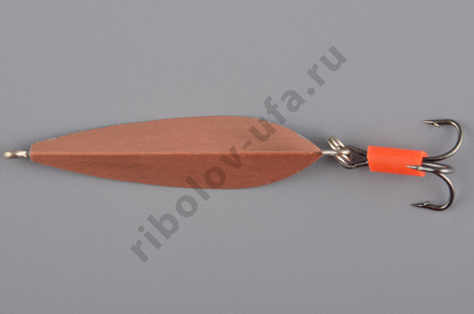 Блесна Курганская Маропедка №3 с тройником, 30мм 90° цв. медь