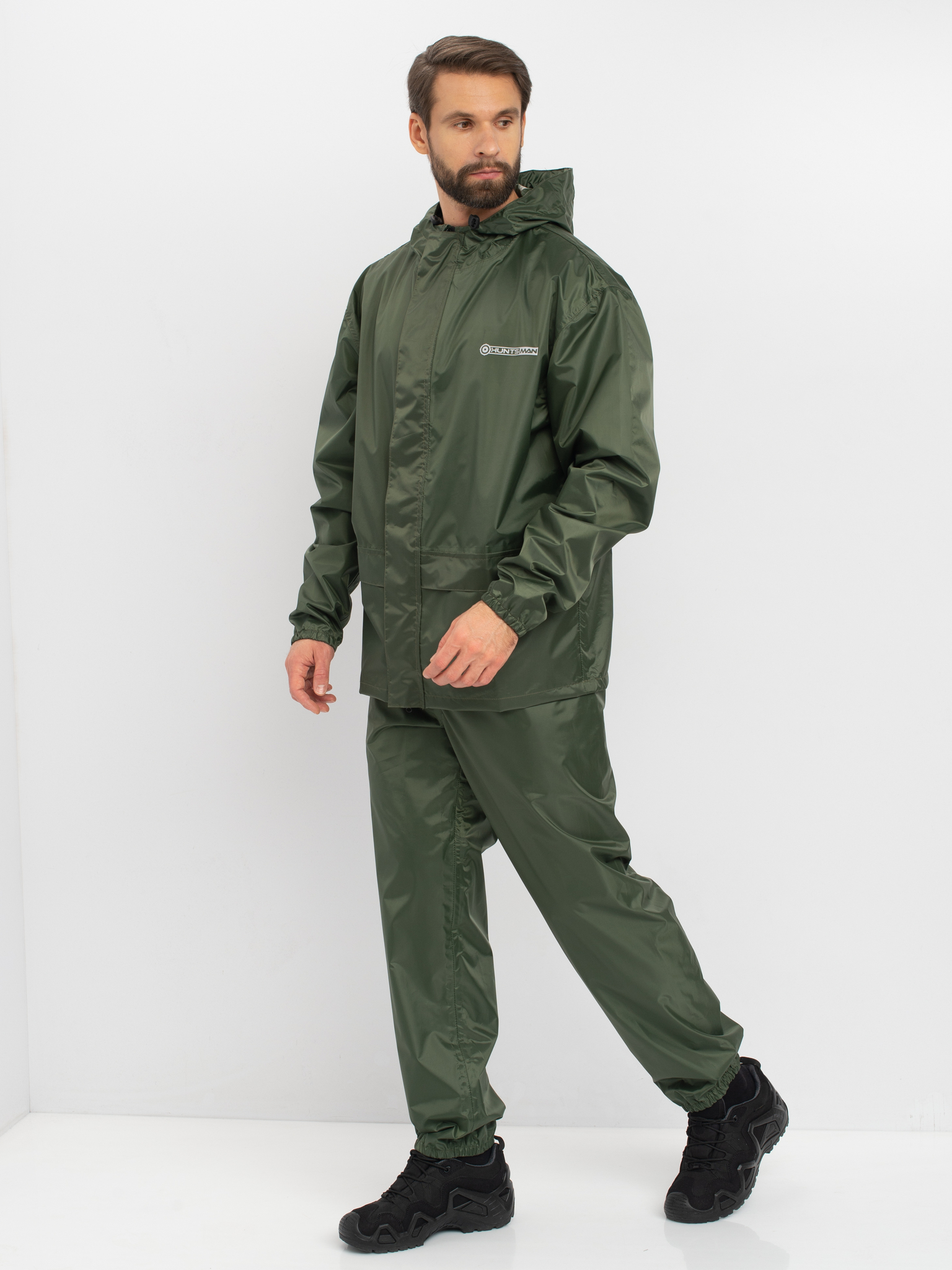 Костюм Huntsman Шторм Цв. Зеленый Ткань Таффета PVC (20000мм) р. 56-58, рост 182