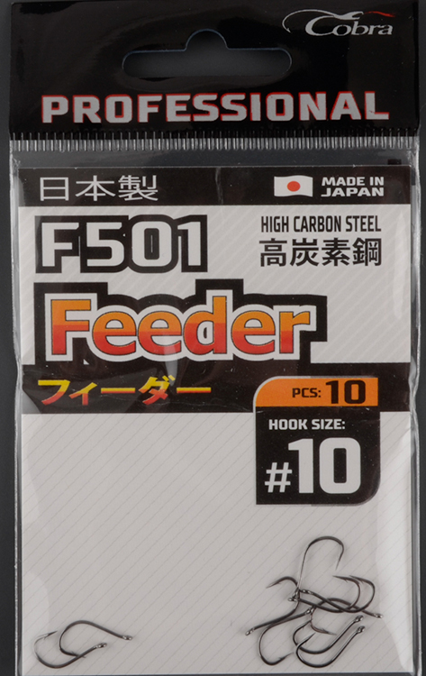Одинарные крючки Cobra Pro Feeder сер.F501 разм.010