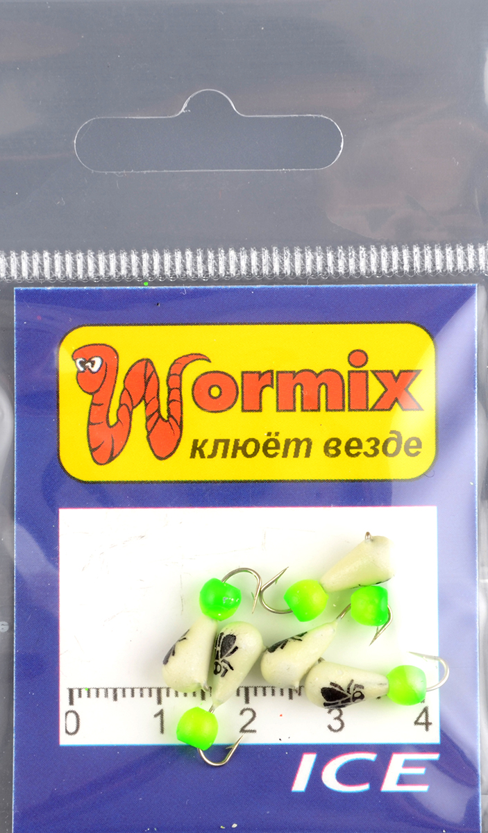 Мормышка Wormix материал WCP 94 Капля фосфор d.4,5 1,1гр 