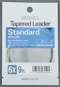 Подлесок конусный Varivas Standard Nylon Tapered Leader (loop) Green/Clear Tip 9ft, 6X