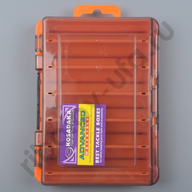 Коробка Kosadaka 14*10.5*3см для воблеров, двухсторонняя, оранжевая TB-S31E-OR